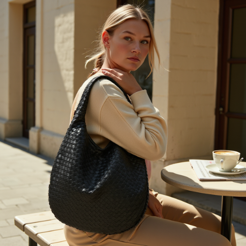 Mara Woven Shoulder Bag XL